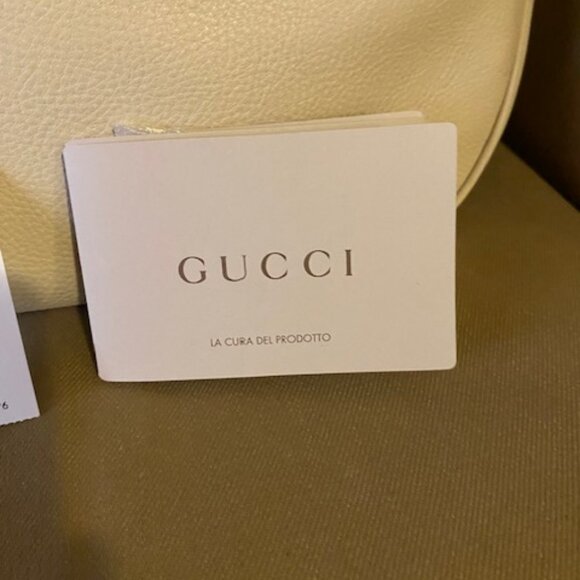 NWT, Rare Gucci White Calfskin Leather  Medium Madison Hobo Bag - Picture 5 of 12
